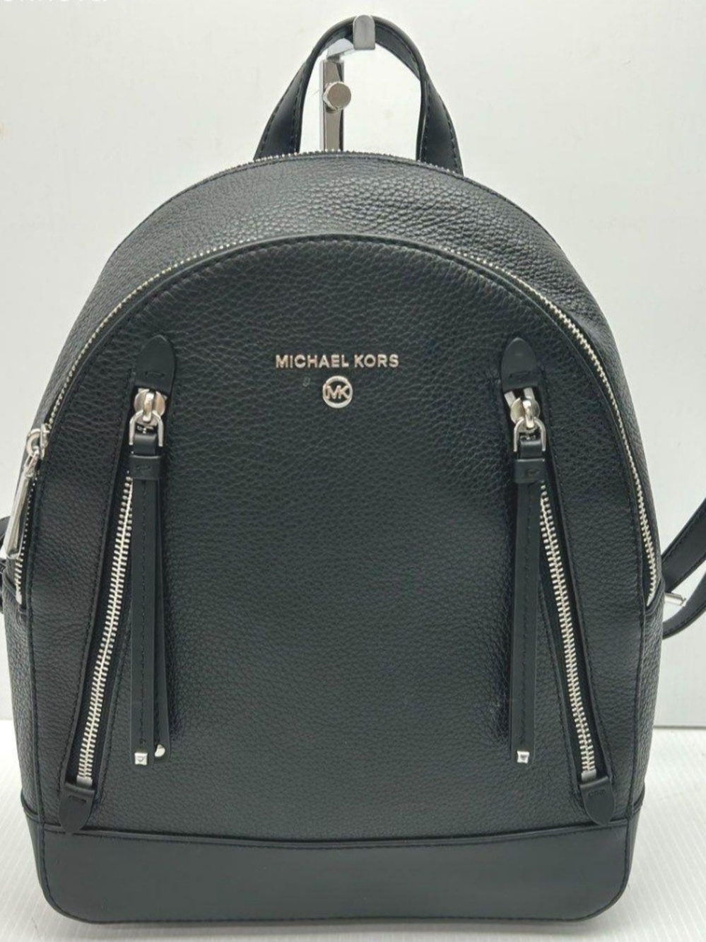 Michael Kors Black Pebbled Leather Backpack